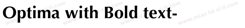 Optima with Bold text字体转换